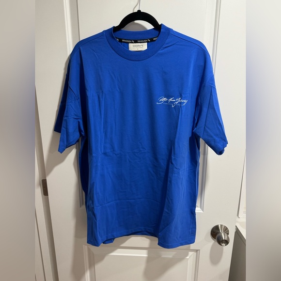 NWOT VANQUISH BETTER THAN YESTERDAY COBALT BLUE BOXY OVERSIZED T SHIRT - Picture 4 of 5